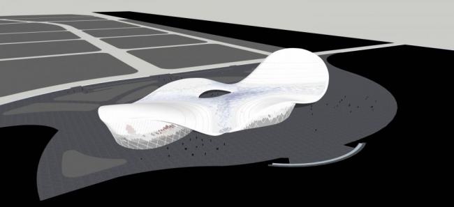 Sketchup体育馆模型|多层体育馆，现代风格