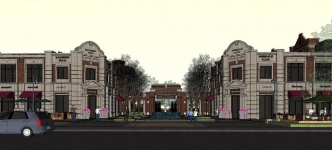 Sketchup住宅模型|多层住宅楼，沿街商业，欧式，古典风格