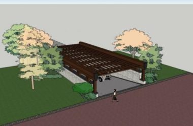 Sketchup素材模型|地下车库入口，现代风格-BIM建筑网