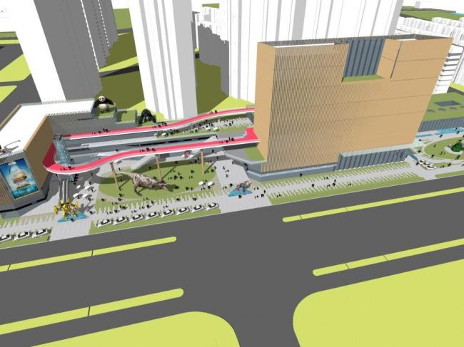 Sketchup综合体模型|多层商业综合体，现代风格