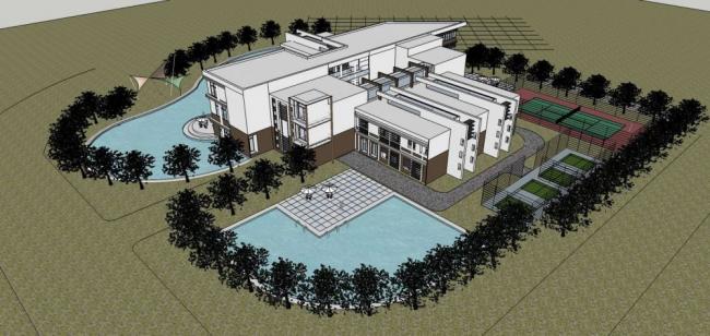 Sketchup商业模型|多层会所，商业建筑，现代风格