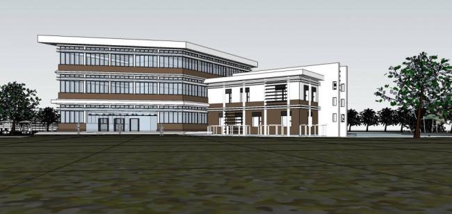 Sketchup商业模型|多层会所，商业建筑，现代风格