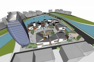 Sketchup商业模型|高层酒店办公，商场，多层商业裙房，现代风格，综合商业街-BIM建筑网