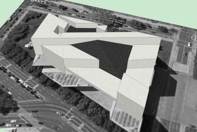 Sketchup学校模型|多层美术馆，现代风格，文化建筑