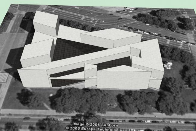 Sketchup学校模型|多层美术馆，现代风格，文化建筑