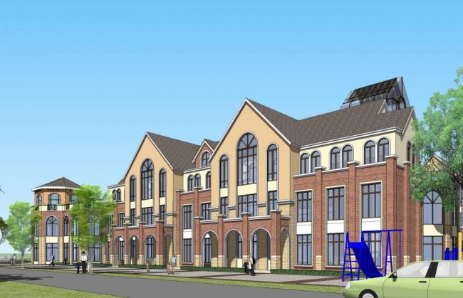 Sketchup学校模型|多层幼儿园，英式风格，古典风格，教育建筑