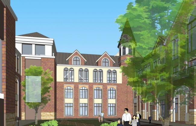 Sketchup学校模型|多层幼儿园，英式风格，古典风格，教育建筑