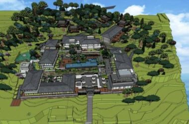 Sketchup酒店模型|万山酒店，多层度假酒店，东南亚风格-BIM建筑网