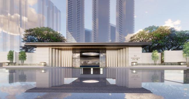 Sketchup商业模型|多层售楼处，商业建筑，现代风格