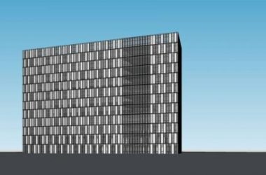 Sketchup办公模型|小高层办公楼，写字楼，现代风格-BIM建筑网