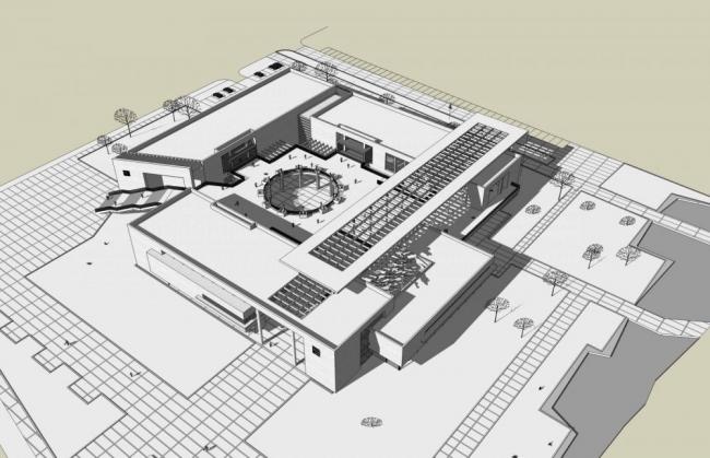 Sketchup文化模型|多层博物馆，现代风格，文化建筑