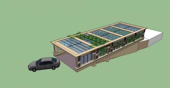 Sketchup素材模型|建筑构件，车库入口，欧式