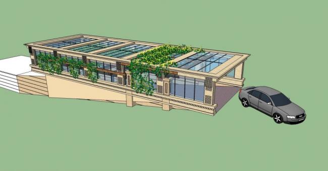 Sketchup素材模型|建筑构件，车库入口，欧式