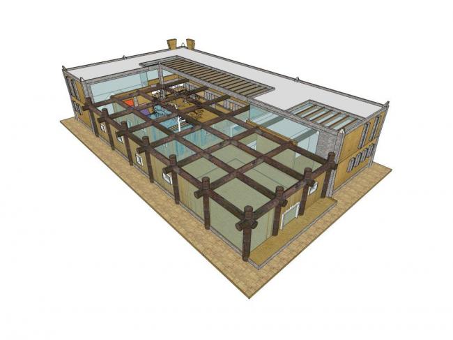 Sketchup商业模型|游客中心，现代风格，商业，娱乐休闲设施