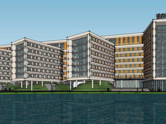 Sketchup学校模型|多层学校，教学楼，教育基地，现代风格