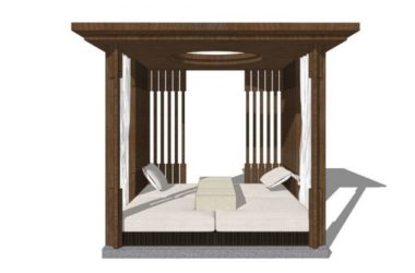 Sketchup小品模型|凉亭，新中式风格，小品，景观亭子，廊架，新东方-BIM建筑网