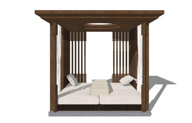 Sketchup小品模型|凉亭，新中式风格，小品，景观亭子，廊架，新东方