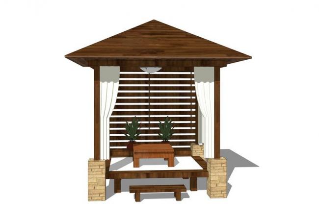 Sketchup小品模型|凉亭，新中式风格，小品，景观亭子，廊架，新东方