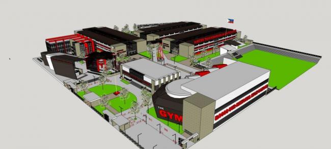 Sketchup学校模型|多层学校，教育建筑，教学楼，现代风格