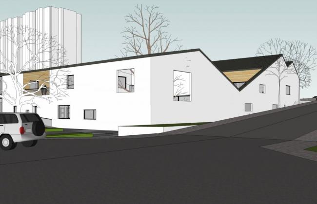 Sketchup学校模型|多层幼儿园，现代风格，坡屋顶，教育建筑