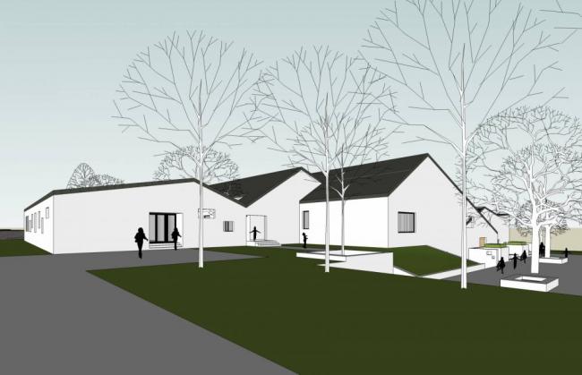 Sketchup学校模型|多层幼儿园，现代风格，坡屋顶，教育建筑