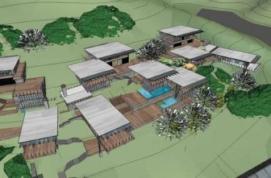 Sketchup酒店模型|梅红新都度假酒店，山地别墅，多层，现代风格-BIM建筑网