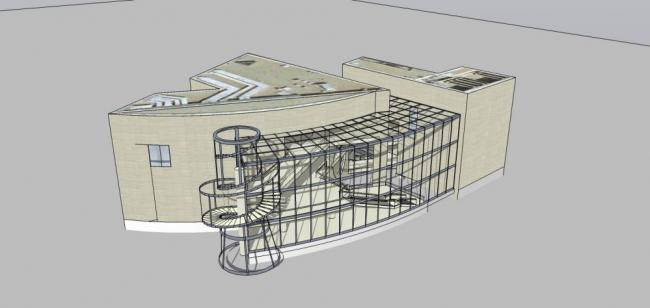 Sketchup文化模型|多层博物馆，现代风格，文化建筑