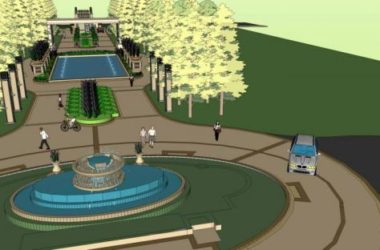 Sketchup景观模型|华润中央公园，景观，入口，城市小品，水坝，欧式，门卫室-BIM建筑网