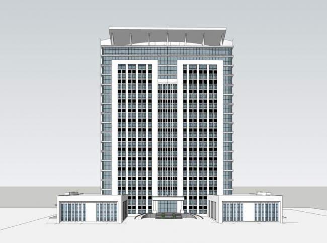 Sketchup办公模型|高层办公楼，行政，现代风格，事业单位，政府