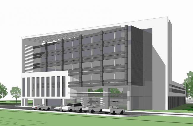 Sketchup办公模型|水利调度办公楼，现代风格，小型办公楼，多层