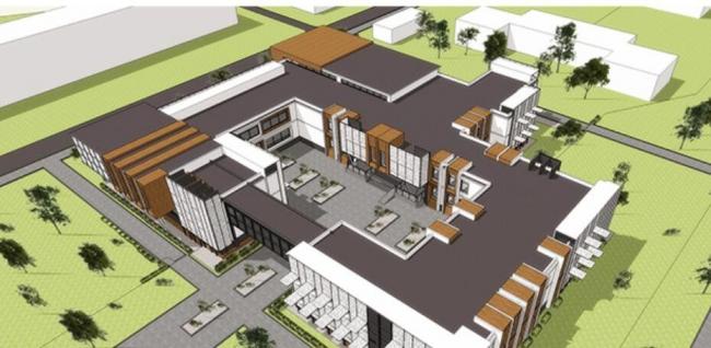 Sketchup学校模型|多层教学楼，校园，学校，教育建筑，现代风格