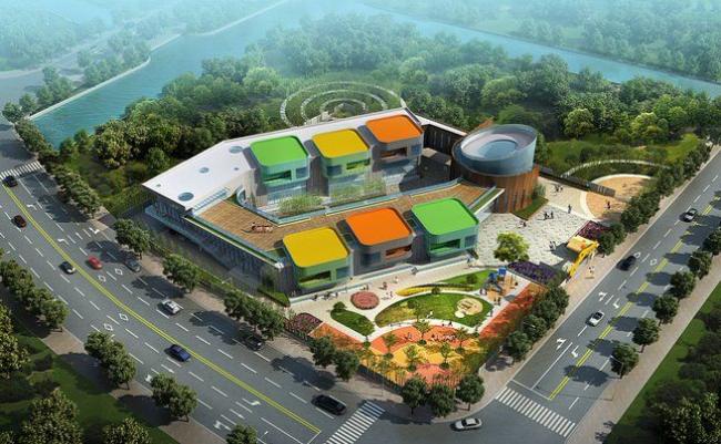 Sketchup学校模型|多层幼儿园，现代风格，教育建筑