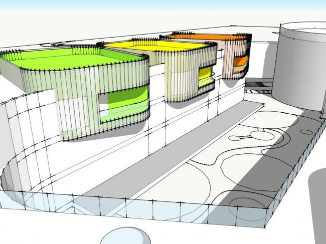 Sketchup学校模型|多层幼儿园，现代风格，教育建筑