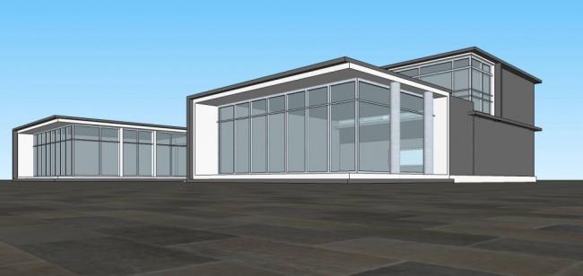 Sketchup商业模型|多层会所，商业建筑，现代风格