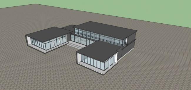 Sketchup商业模型|多层会所，商业建筑，现代风格