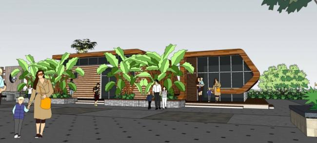 Sketchup小品模型|公共厕所，异形，单层，现代风格