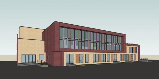 Sketchup学校模型|多层幼儿园，教育建筑，现代风格