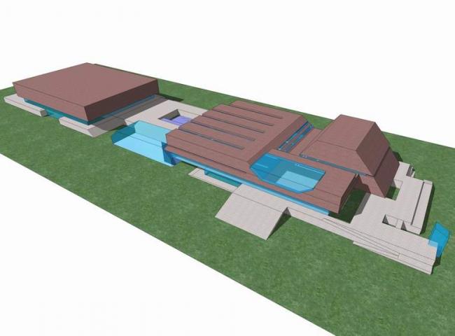 Sketchup文化模型|许昌文化中心，多层博物馆，展览馆，现代风格