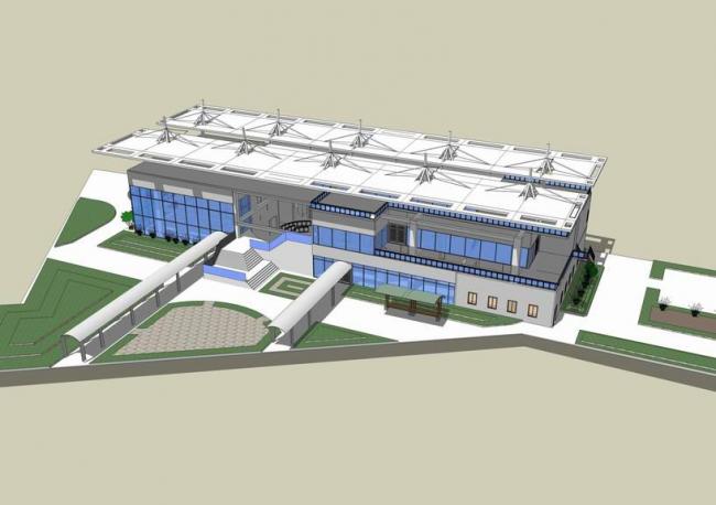 Sketchup文化模型|多层大学图书馆，文化馆，现代风格