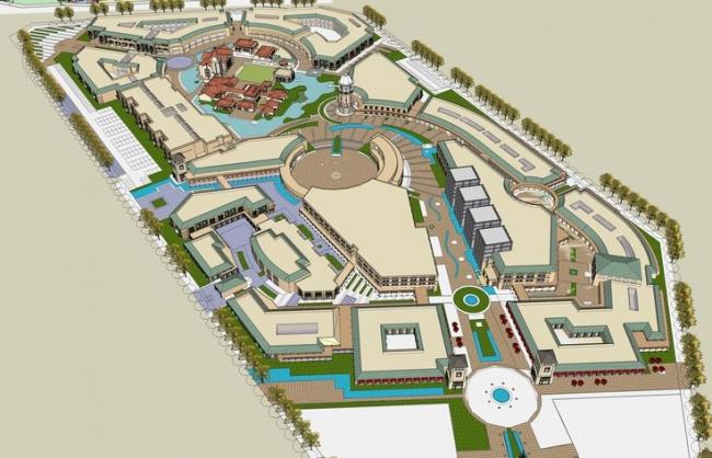 Sketchup商业模型|商业广场，多层步行街，欧式风格，古典风格