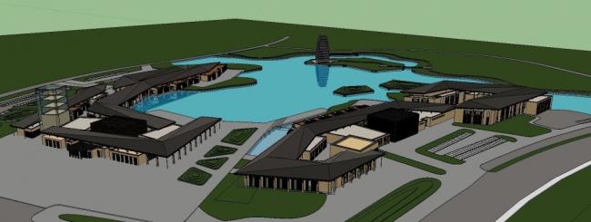 Sketchup商业模型|多层商业会所，休闲建筑，现代风格，娱乐设施