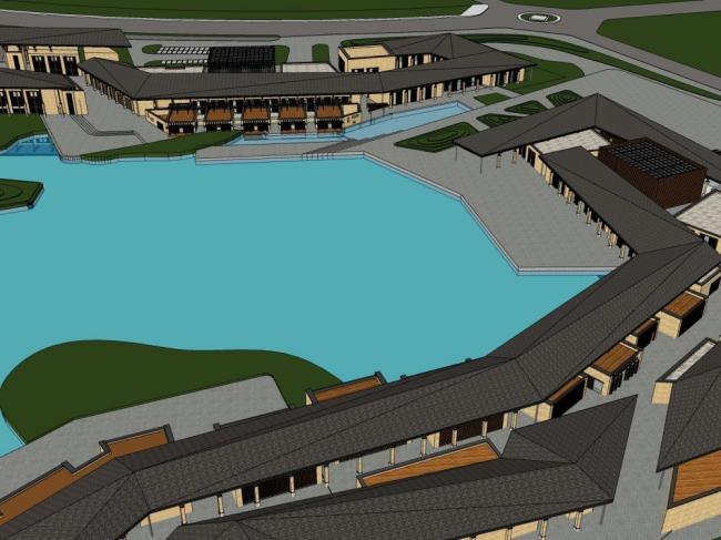 Sketchup商业模型|多层商业会所，休闲建筑，现代风格，娱乐设施