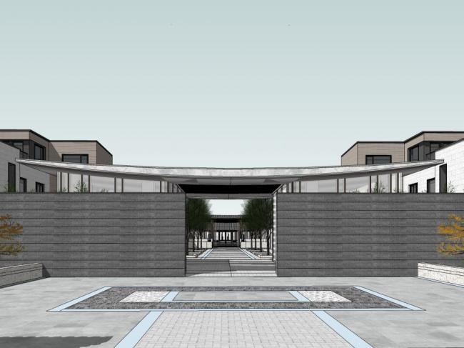 Sketchup商业模型|多层商业售楼处，中式风格