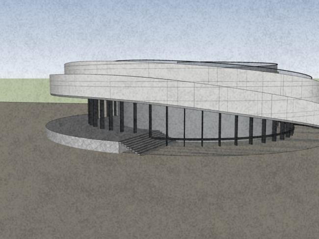 Sketchup文化模型|多层博物馆，现代风格，文化建筑