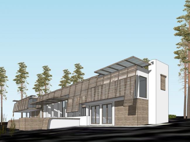 Sketchup商业模型|小木屋，现代风格，多层商业，娱乐休闲设施