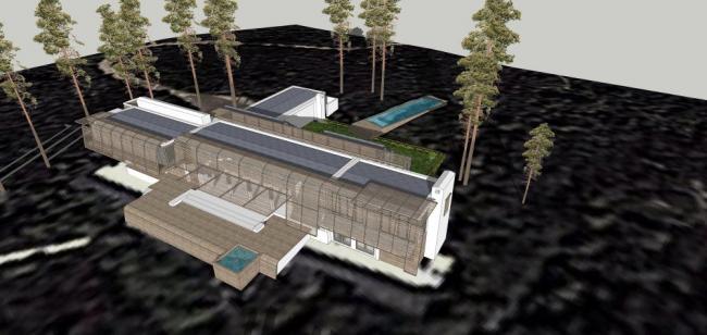 Sketchup商业模型|小木屋，现代风格，多层商业，娱乐休闲设施