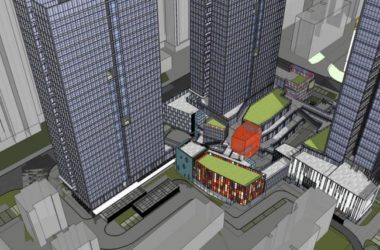 Sketchup综合体模型|高层办公，酒店，商业裙房，现代风格-BIM建筑网