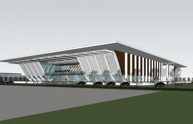 Sketchup体育馆模型|体育馆，单层，现代风格，观览