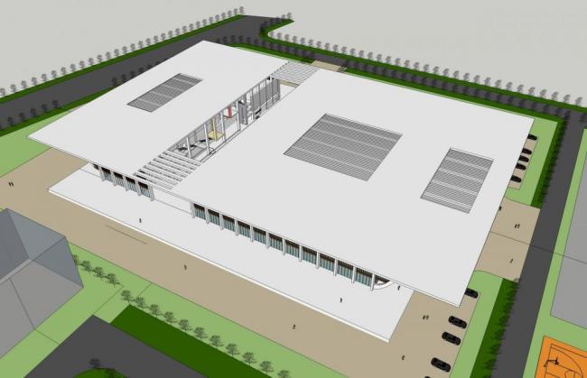 Sketchup体育馆模型|体育馆，单层，现代风格，观览