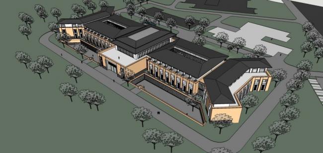 Sketchup商业模型|多层会所，草原风格，商业建筑